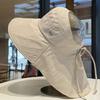 Large brim empty top sun hat children summer outdoor agricultural work UV protection shawl bucket hat sun protection tea picking hat