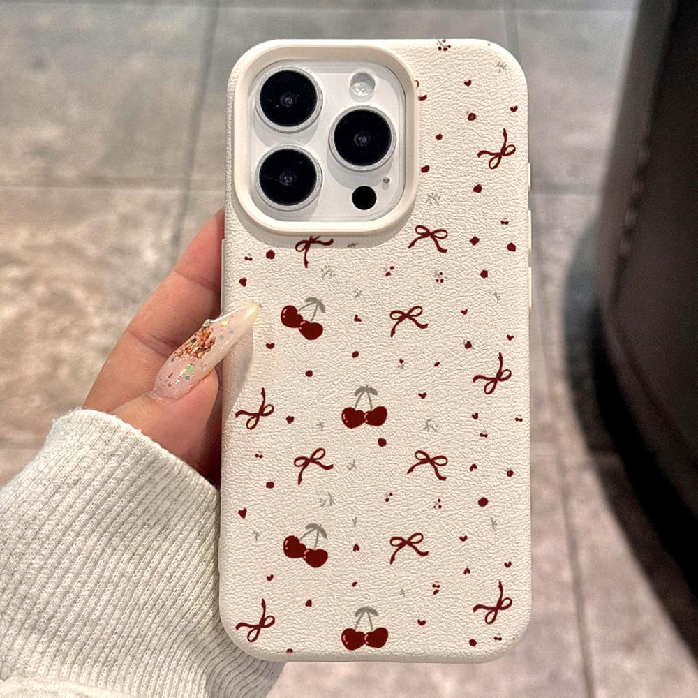 

Luxury PU Leather Phone Cases for iPhone 16 Case iPhone 15 14 13 12 11 Pro Max 16 Plus 13 Mini 16pro Cute Bow Back Cover Fundas For iPhone 13-14