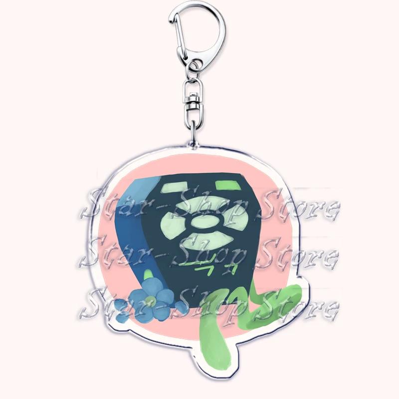 Hot Game Characters Keychain for Accessories Bag Firey Ruby Teardrop Flower Pin Coiny Price Tag Keyring Jewelry Fans Gamer Gifts