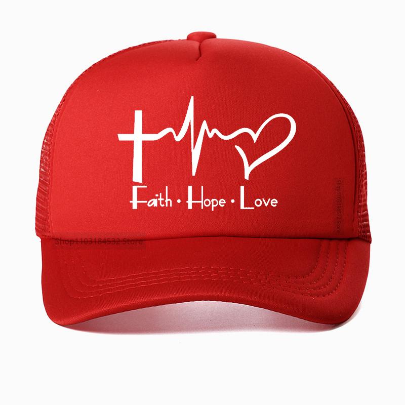 Christliches Gebet Jesus Druck Baseballkappe Unisex Damen Sommer Mode Lässig Netz Atmungsaktiv Truckerhut