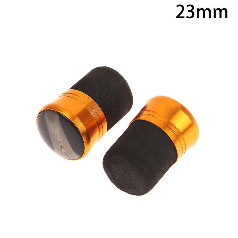 2Pcs Plug Natural Pattern Aluminum Alloy Fishing Tools Fishing Rod Pole Butt Caps Front Cover Stopper Plug End Protective Sleeve