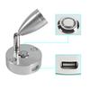 IRV DC12V 24V USB Touch Switch Small Spotlight With Warm Light 2W RV LED Reading Lamp For RV Caravan Camper Trailer Yacht