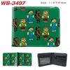 Virtual World Game Peripheral Wallet Cartoon Print Short Fold Card Holder Unisex 1pcs