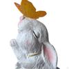 Fairy Garden Figurine Night Light Animals Miniure Rabbit Decorion Sculpture for Planter Pot,