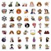 50 One Piece Stickers - Cartoon Anime Luffy & Zoro Decorations for Phone Cases & Water Bottles