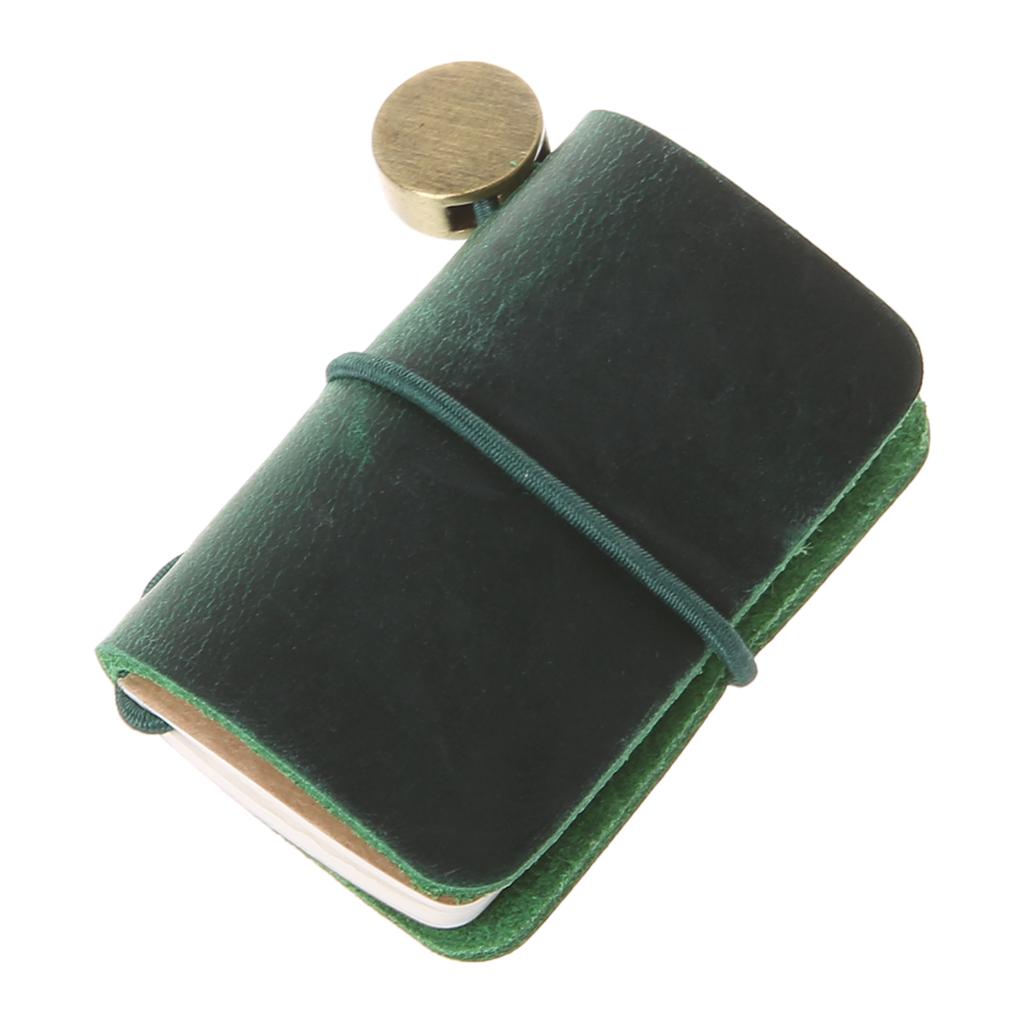 

Мини блокнот для путешествий, натуральная кожа 3,2*4,8 см темно серый