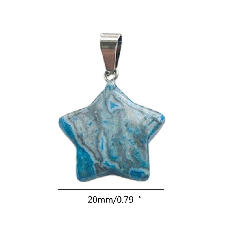 Star Pendant Star Charm Fashion Jewelry Accessory Natural Stone Material Jewelry Findings Perfect Gift for Women Girls