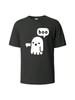 BOO Lustiges Street Print T-Shirt Für unisex Damen 100% Baumwolle Sommer Atmungsaktiv Kurzarm Basic Tops Rundhals Oversize T-Shirts