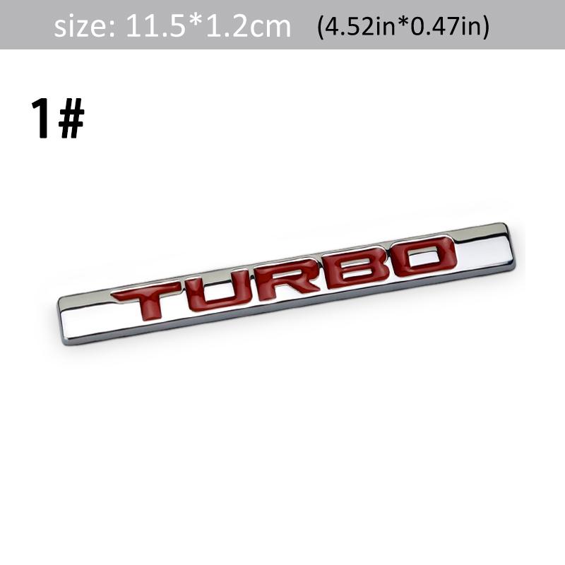 

DSYCAR 1Pcs 3D Metal 210 220 TURBO Car Side Fender Rear Trunk Emblem Badge Sticker Decal