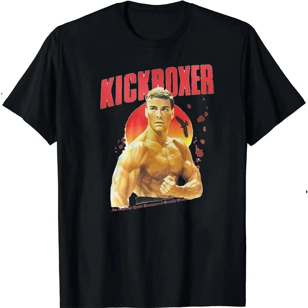 Vintage Cult Jean Claude Van Damme Kickboxer Movie Print T Shirt Woman Male Harajuku Classic O-neck Streetwear cotton