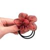 Korean Silk Gauze Flower Hair Tie Rubber Band for Girls