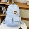 Korean Version of High School Students  Junior High School Students  Large Capacity Contrast Color Backpacks  Travel Backpacks