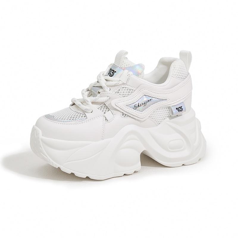 Damen Frühling Dad Schuhe Atmungsaktive Lauf-Sneaker Outdoor Plateauschuhe Damen Freizeit-Reiseschuhe Mesh Sport Walking Schuhe