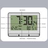 Wall Moutable Tabletop Digital Alarm Clock Large Screen LCD Temperature Hygrometer Display Backlight Battery Powered