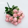 15 heads Artificial Silk Rose Flowers Bridal Bouquet for Home Wedding Floral Arrangement Garden Artificial Flowers DIYGift Decor