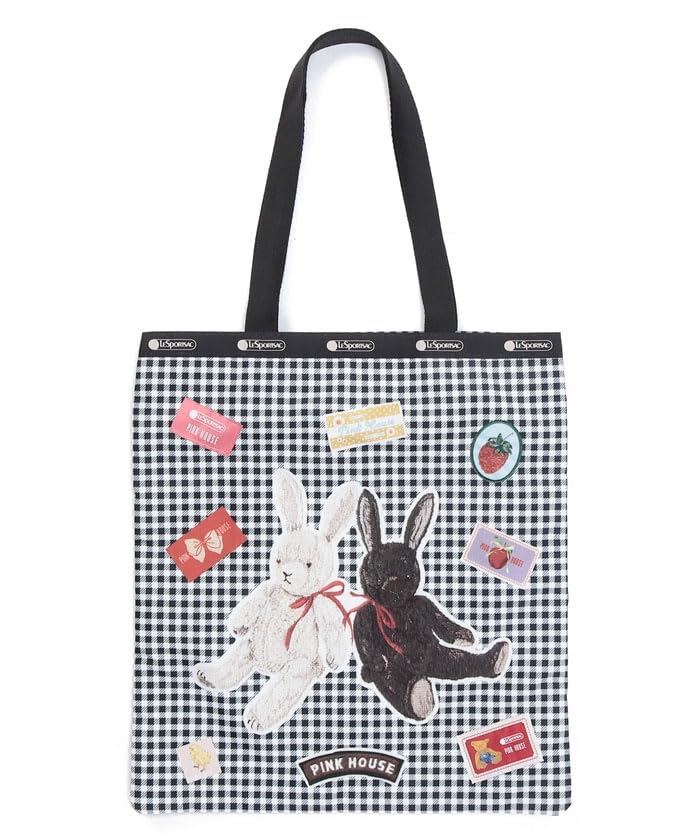 

Official Tote Bag LARGE EMERALD PH Gingham Check Rabbits [LeSportsac] TOTE/1589 Women s