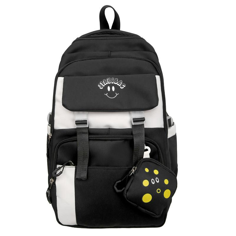 Schoolbag Fashion Casual Student Backpack Women's Popular Large Capacity Junior High School Student School Bag Girls Commuter Simple Backpack