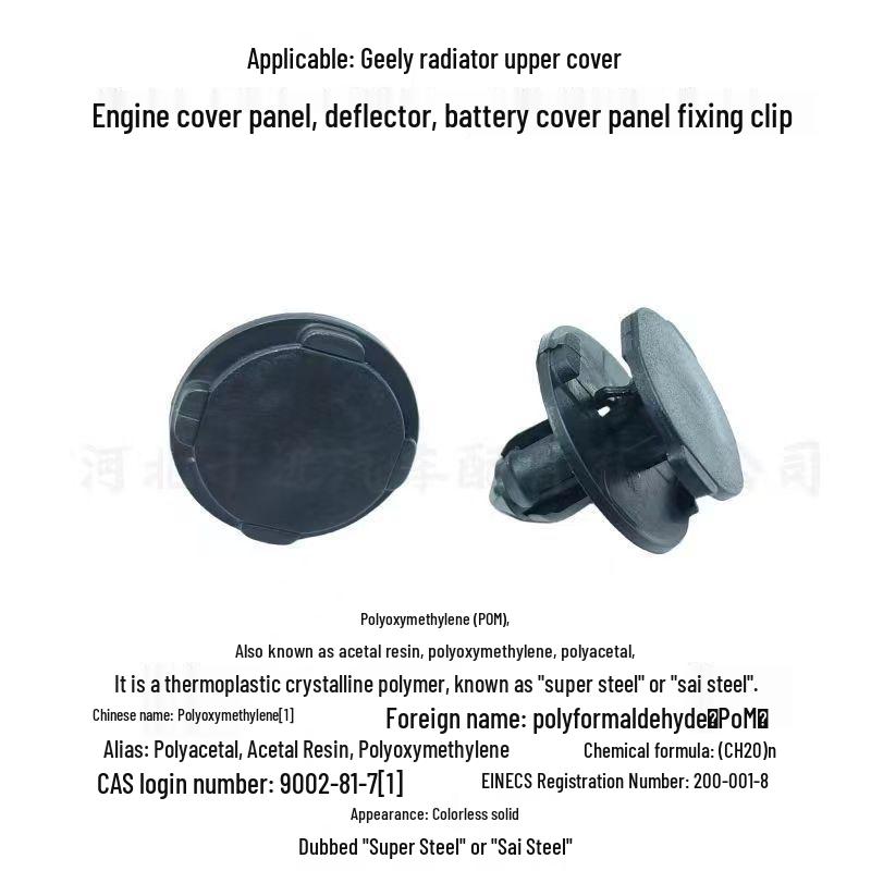Plastic Fasteners for Geely Boyue, Emgrand Vision Bumper, Mudguard, Fender Jianshan