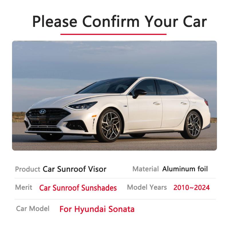 For Hyundai Sonata YF LF DN8 2010~2024 2014 2015 Car Sunroof Sunshade Accessories Roof Sunscreen Board Heat Ulation