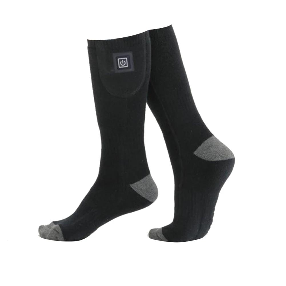 Winter Elastic Electric Heating Socks Breathable Charging Anti-Cold Skiing Foot Warmer Heated Thermal Stockings Without Battery