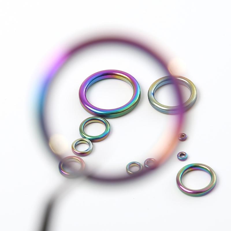 40Pcs Fishing Rod Ceramic Guide Rings 10 Size 0.18in to 1.17in Diameter Universal Replacement Colorful Fishing Rod Eye