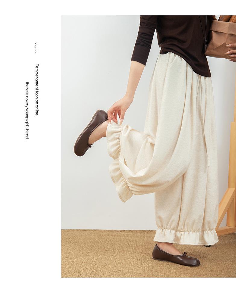 Chic Korean-Style Women's Lantern Pants: Princess Popular Autumn Casual Cropped Trousers