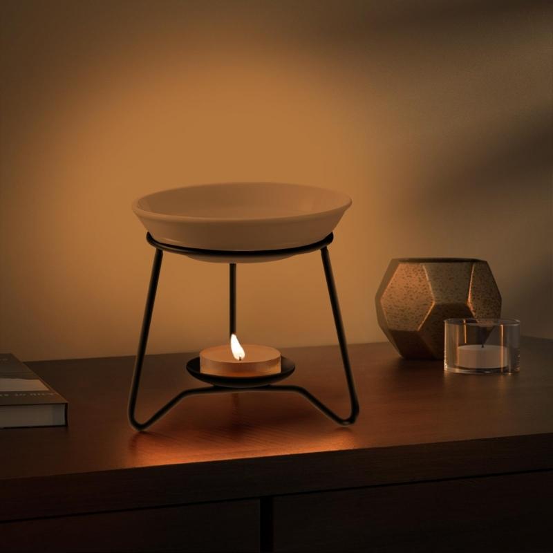 Decorative Ceramics Essential Oil Burners Aromatherapies Scent Diffuser Tealight Candle Holder Rack for Meditations Room