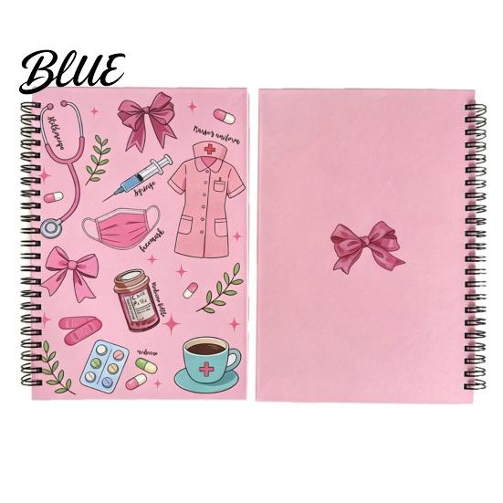 School Writing Notebook Medical Themed Coil Notebook Double Cover Design Thick Ink-proof Paper Doctor Office Supplies Notepad Spiral Bound