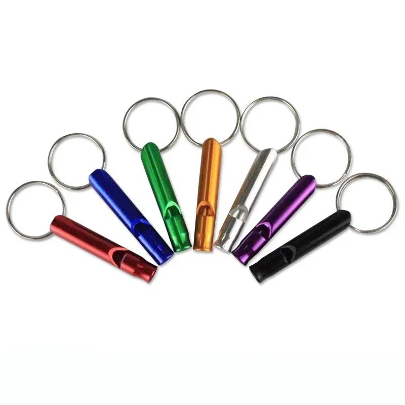 Mini Outdoor Aluminum Alloy Survival Whistle Sports Training Portable Keychain Referee Whistle Emergency Fire Training Whistle