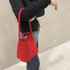 Velvet Shoulder Bag Women'S Bag Maillard Fashion Large Capacity Tote Bag Portable Bucket Bag Women