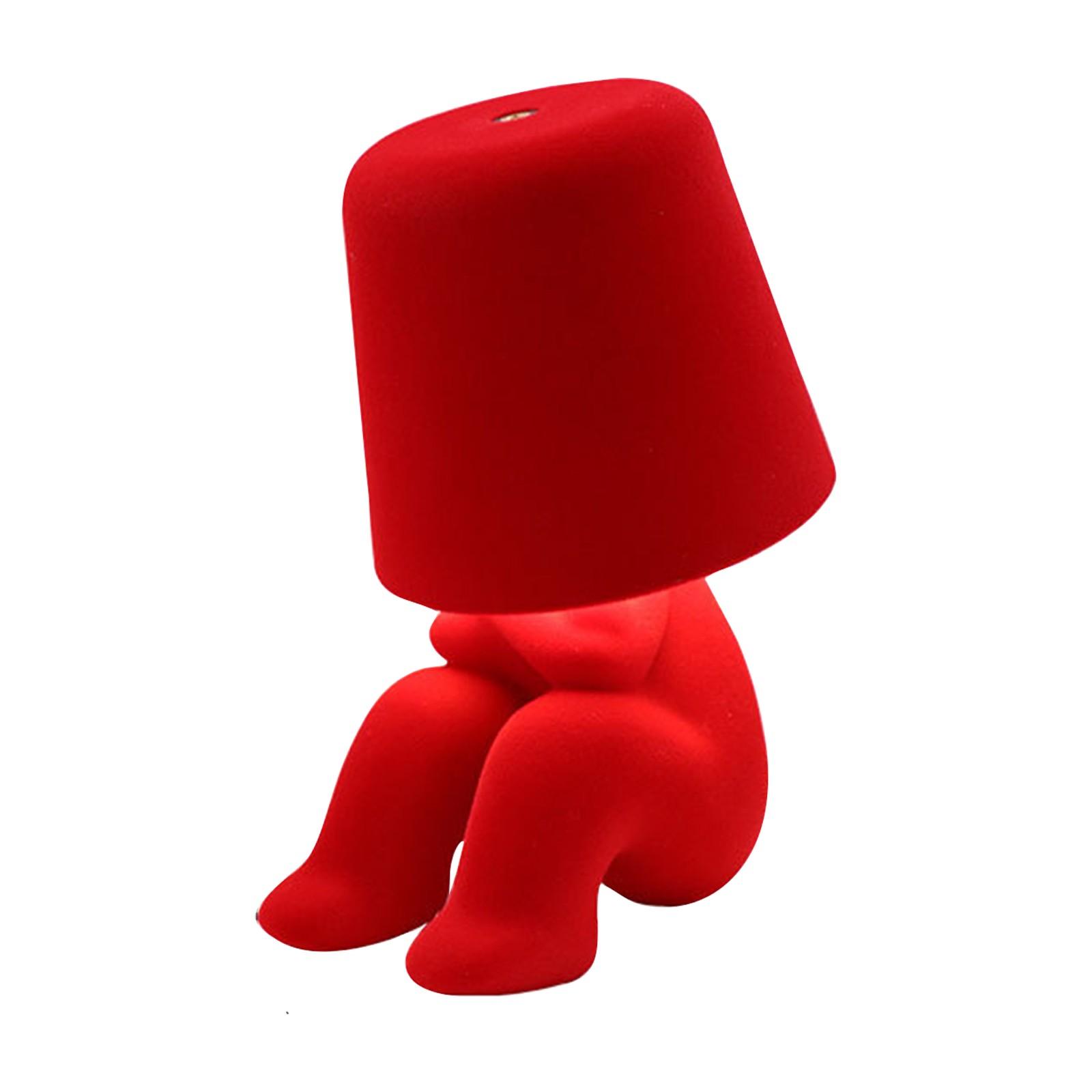 

Креативная настольная лампа Лампа для размышлений Трехцветная яркость Теплый свет Ночная лампа Спальня Гостиная Украшения Детские подарки(красный) One Size красный