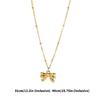 Adjustable Necklace Titaniums Steel Necklace Bead Chain Necklace Bowknot Pendant Necklace Suitable for Various Occasion