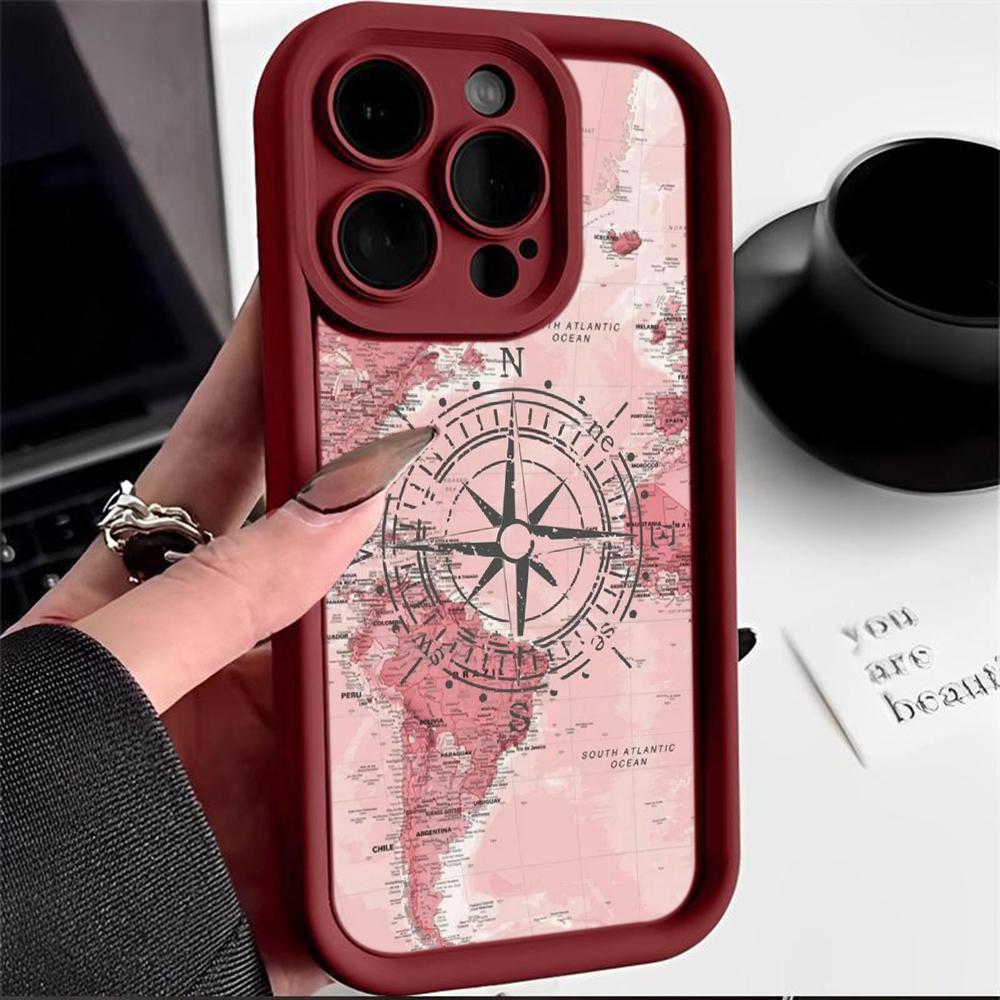 LZ24 Map airplane trajectory art Silicone Phone Case for Infinix Smart9 Hot 40i Tecno Camon20 Moto G22 G30 OnePlus Google Pixel9 Shockproof Back Cover
