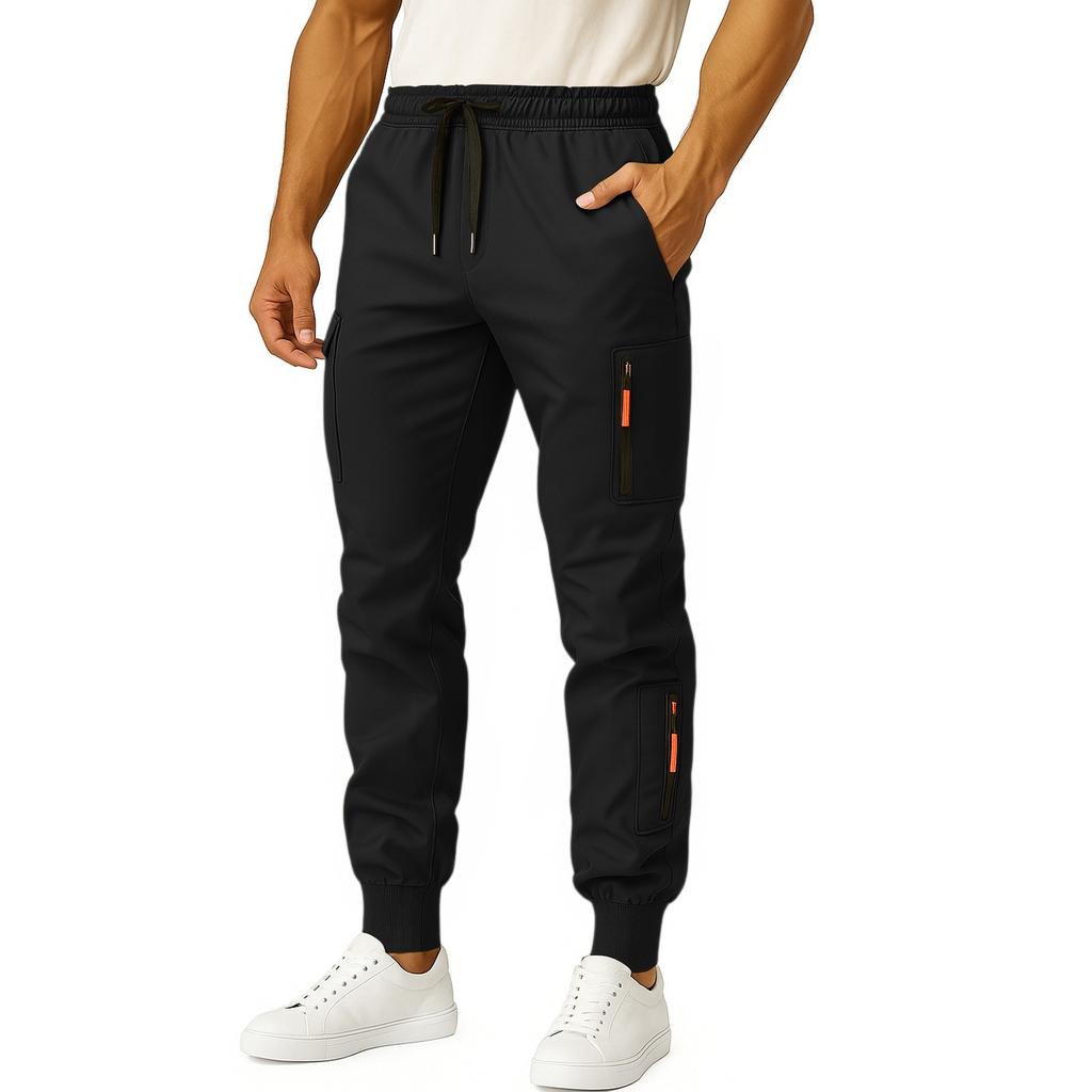 Men's High Waisted Wide Legs Pants Casual Drawstring Pants Joggers With Pockets