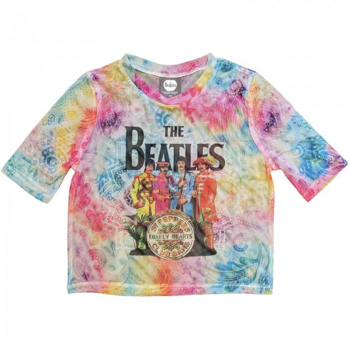 The Beatles Womens/Ladies Sgt Pepper Mesh Crop Top