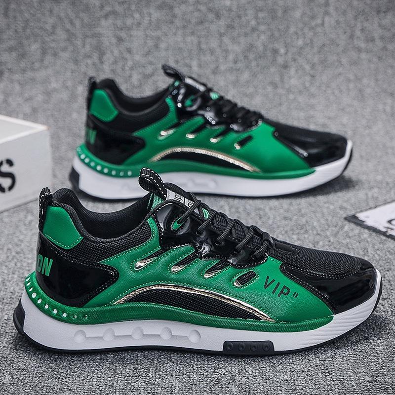 

Осень новые спортивные туфли мужские туфли модные повседневные туфли мужские туфли молодежные трендовые туфли одинарные туфли 44 зелёный