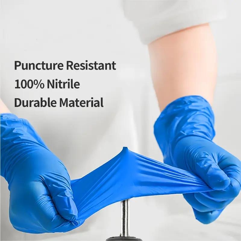 20/100PCS Blue Disposable Nitrile Gloves 4mil Kitchen Gloves Non Sterile Cooking Household Cleaning Tattoo Gloves Latex Free