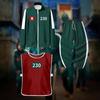 3 Pcs/Set Cosplay Costume Zip-up Sweatshirt Jacket Drawstring Pants with Vest Korean Game Tracksuit Set for Women Men Sports Running Gym
