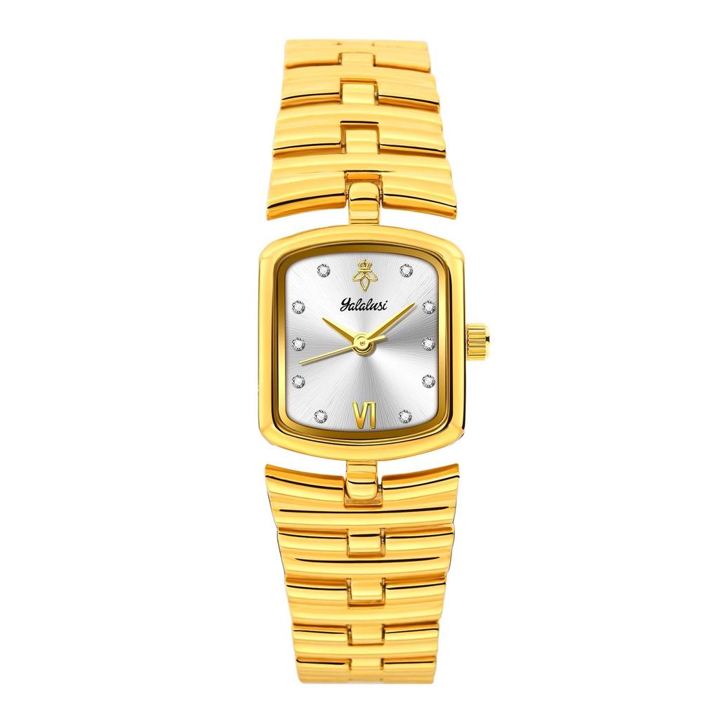 Luxury Ladies Fashion Quartz Watch Simple Scale Square Dial Gold Plated Women Watches Business Stainless Steel Clock