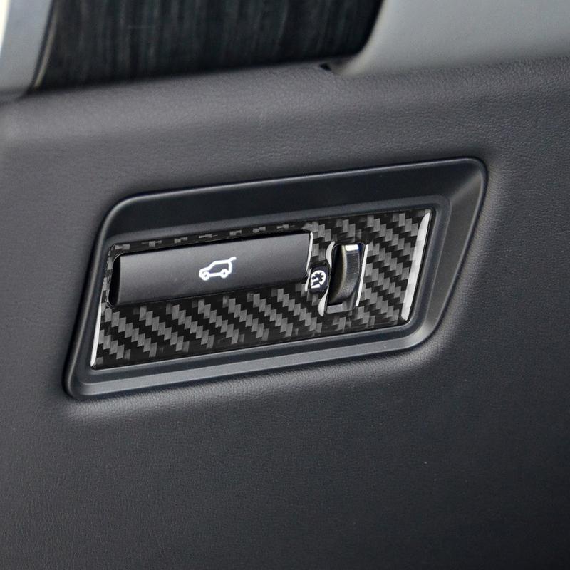 For Land Rover Range Rover Sport 2014-2017 Real Carbon Fiber Sticker Rear Trunk Switch Panel Car Accessories Interior Decorative