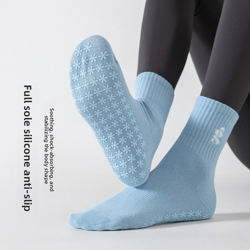 Yoga Socks, Children's Pilates Anti-slip Fitness Exercise Floor Socks with Stripes and No Bones
