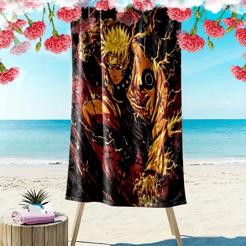 naruto Beach Towel, Multi-purpose Beach Towel Perfect for Camping and Beach Vacations