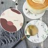 4pcs Quick-drying Cup Mat Water-absorbent Insulation Pad Table Decor Mug Mat  Tea Room