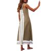 Women's Fashion Sleeveless Colorblocked Shoulder Strap Dresses