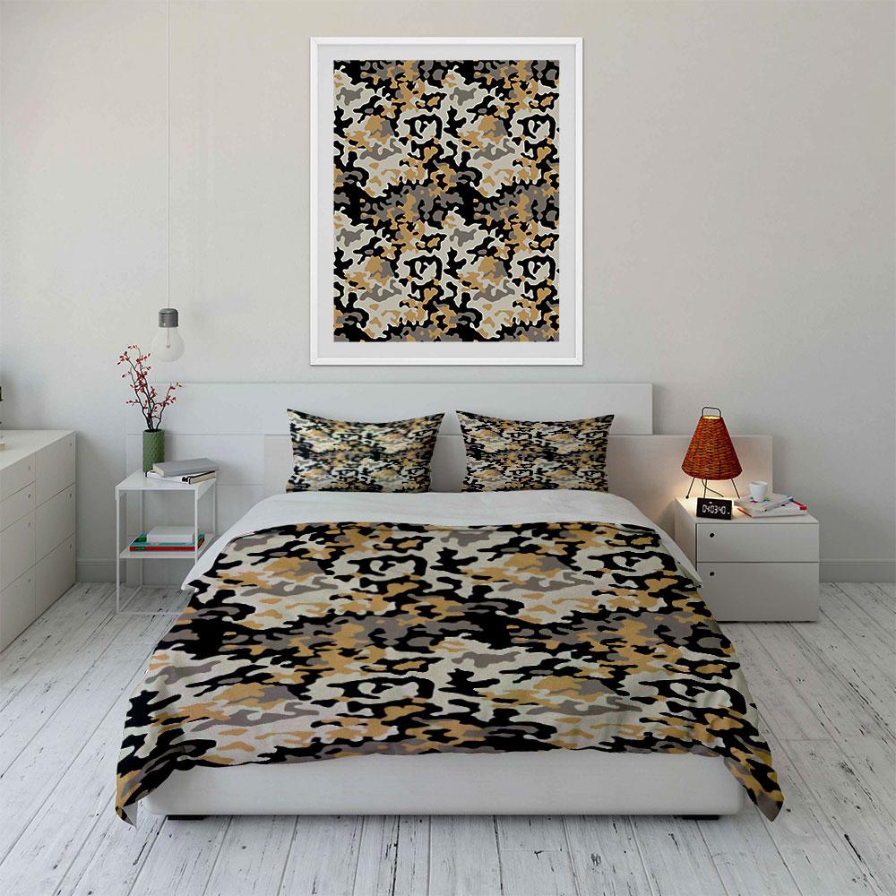 Camouflage abstract color pattern. Bedding sets Duvet cover sets Duvet covers Pillowcases(1 * Duvet Cover 2 * Pillowcases, without duvet insert)