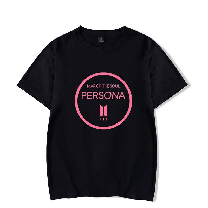

Map Of The Soul Persona Bts Tshirt Unisex Casual Cotton Blend Tee With Bold Graphic Design S чёрный