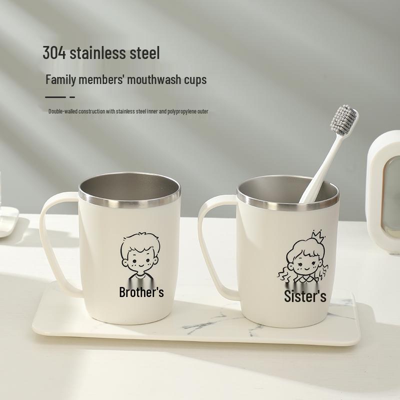 304 Stainless Steel Family Toothbrush Holder - Parent-Child Set for 3-5 Members