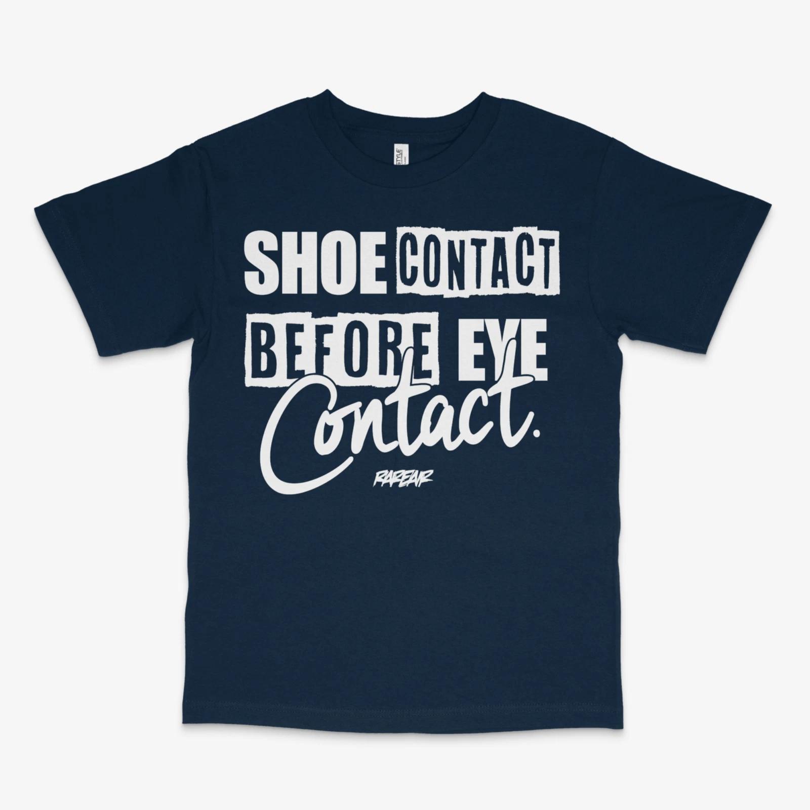 Shoe Contact before Eye Contact Navy Blue Tee XS
