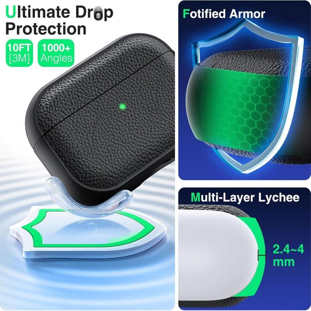 for AirPods Pro 3 Case for Airpods Pro 2 Case 2025 New Protective Cover with Texture Slim Shell with Lanyard Loop for AirPods 4