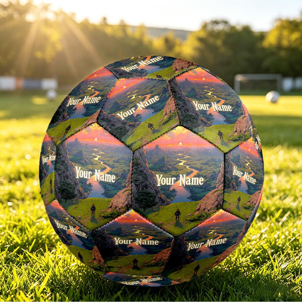 Custom Name Text Size 5 Football,Zelda Standard Training Soccer Ball